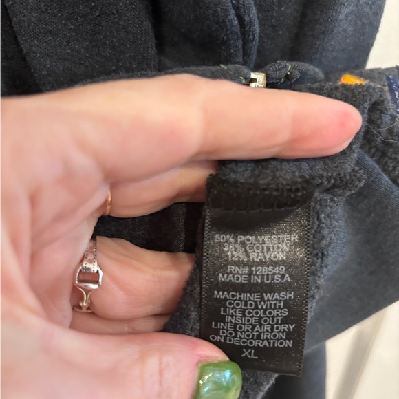 Aviator Nation Dark Gray Zip-Up Sweater with Green Lightning. Size XL - Picture 8 of 10